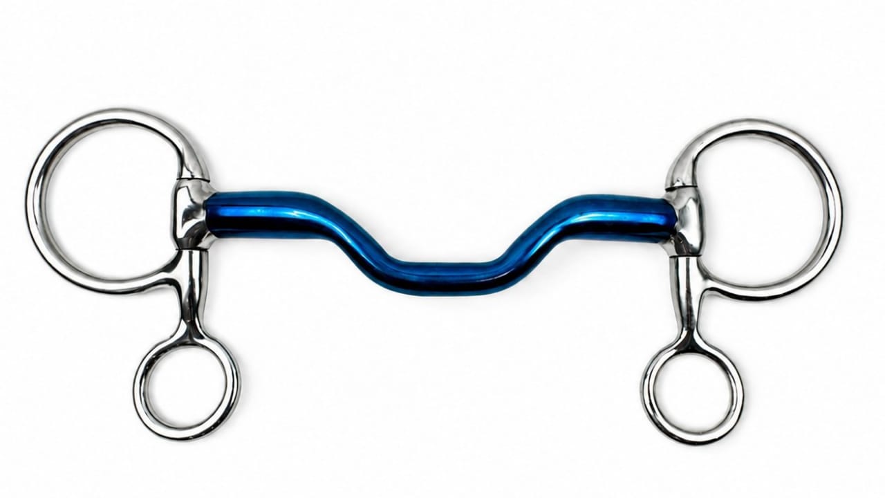 Baucher Hanging Cheek Blue Sweet Iron Ported Snaffle Bit – Lobo Stables