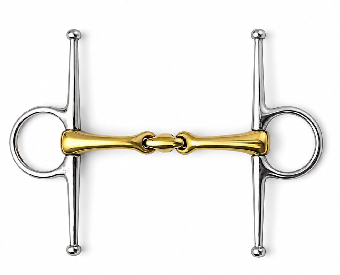 Full Cheek Curved Snaffle Bit (Copper, German Silver & Stainless Steel) – Lobo Stables
