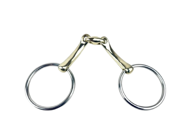 Loose Ring Snaffle Bit Curved Angled Lozenge | LOBO UK