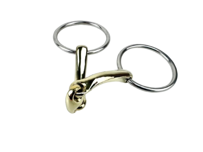 Loose Ring Snaffle Bit Curved Angled Lozenge | LOBO UK